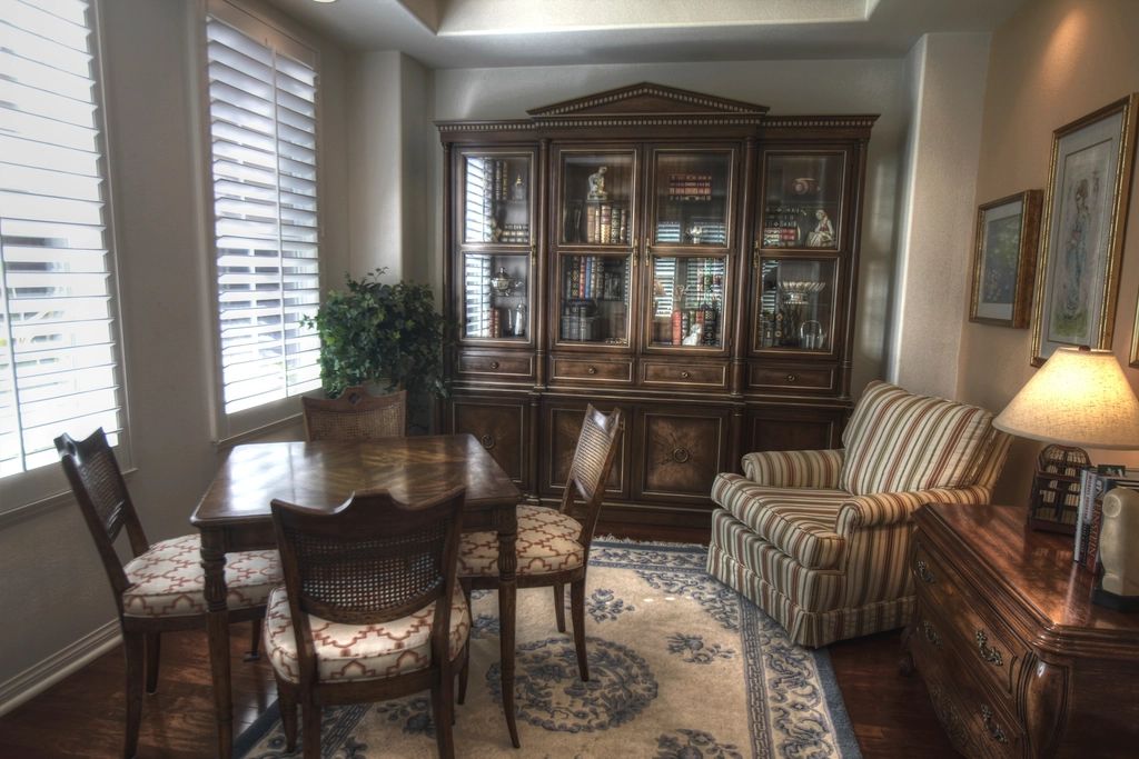 The dining room, laid for service